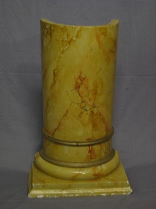 A section of fibre glass column with Doric capital 28"