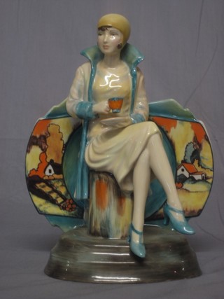 A Peggy Davis porcelain figure - Afternoon Tea, 9"