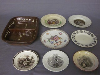 A collection of decorative plates