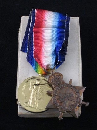 A pair to Captain J Watt Seaforth Highlands comprising 1914-15 Star and Victory medal, with original cardboard boxes of issue