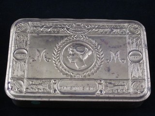 A Princess Mary gift tin containing a WWI Christmas card