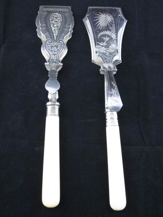 2 pairs of silver plated sandwich servers
