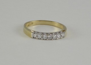 A lady's 9ct gold dress ring set diamonds