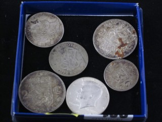 A collection of Continental silver coins