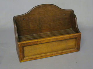 A 19th Century oak wall mounted 7 section indicator board 18"