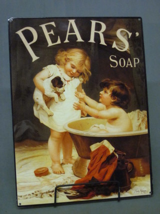 A reproduction metal advertising sign - Pear's Soap 16" x 12"