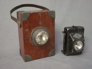 The Wootton lantern together with a lantern contained in a  mahogany case