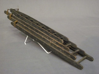 A 19th Century wooden model of a 4 section point ladder 15"  ILLUSTRATED