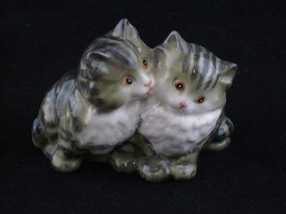 A Beswick figure in the form of 2 seated cats, the base marked  1316, 4"