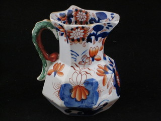 A Masons Imari pattern octagonal painted ironstone jug, the base with impressed mark, 4"