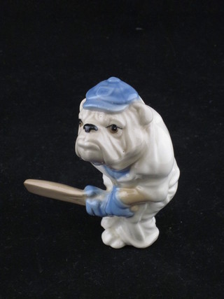 An Szeiler figure of a bulldog cricketer 3 1/2"