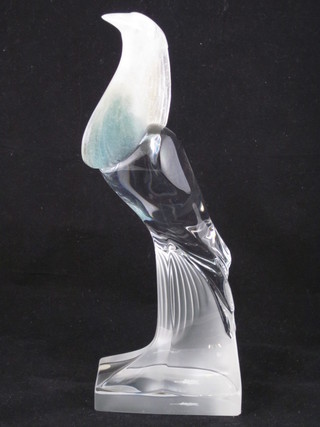 Daum, a French Art Glass figure of a bird 12"