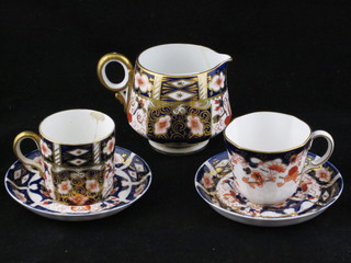 A collection of various Royal Crown Derby coffee ware, all  damaged