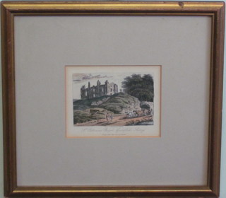 D Hassel, an aquatint "St Catherine's Chapel Guildford" 3" x 3  1/2"