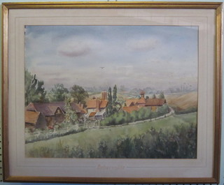 A J I Jenning, watercolour drawing "Netherwylde Radlett" 14" x  18" signed