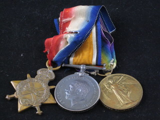 A group of 3 medals comprising 1914-15 Star, British War medal  and Victory medal to S4-1094782 Pte. W R Sherbourne Arm  Service Corps