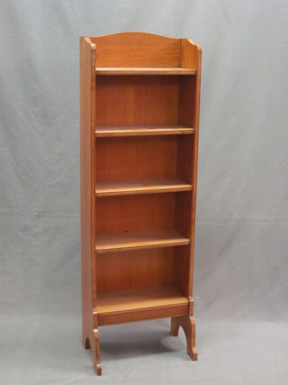 A 19th Century satinwood bookcase fitted 5 shelves 15"