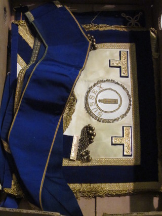 2 Provincial Grand Officer's full dress aprons, an undress apron and 2 collars
