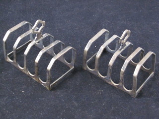 A pair of silver 5 bar toast racks, Birmingham 1936, 4 ozs