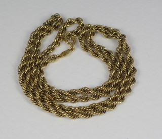 A gilt metal chain