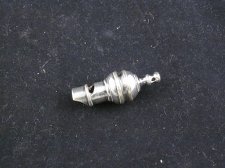 A 19th Century silver plated whistle