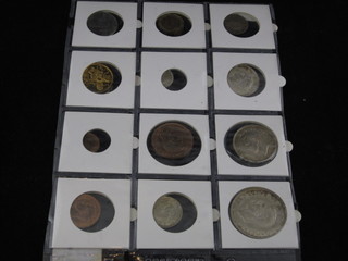 A Georgian VI crown, do. half crown, florin and shilling all  1937 and other coins