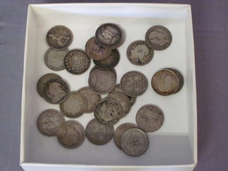 29 various silver thruppences