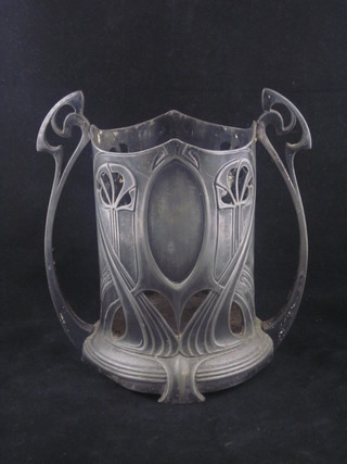 An Art Nouveau WMF twin handled soda siphon holder 7"