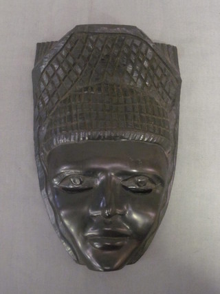 An African carved ebony mask 10"