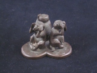 A bronze figure group - Three Wise Monkeys 2"