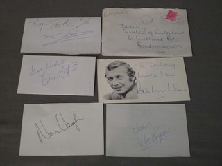 Various autographs collected by the vendor's mother who worked  for Watches of Switzerland including Alan Philips, Ed Wilson,  Max Bygraves, Eric Sykes etc