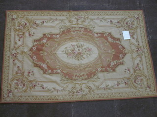 An Aubusson panel with floral decoration 70" x 45"