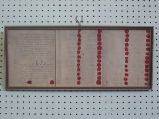 A reproduction declaration marked House of Lords and with various seals 7" x 18"