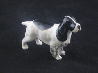 A Beswick figure of a standing black and white Spaniel 3"