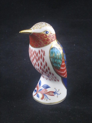 A Royal Crown Derby porcelain figure of a bird, base marked LV11M, 4"