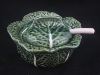 A small tureen and cover in the form of a cabbage 6"