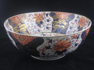 An 18th Century Crown Derby porcelain bowl 10 1/2", cracked,