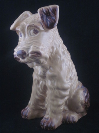 A Sylvac figure of a brown seated dog, base marked 1380 11"
