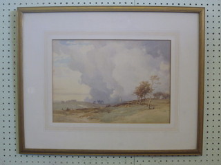 C Harrington, watercolour drawing "Number Two Thunder Clouds", labelled to the reverse Number Two Thunder Clouds,  C Harrington, Mayfield Old Shoreham Road Southwick 10" x 14  1/2"