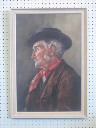 A watercolour head and shoulders portrait "Elderly Gentleman"  20" x 13"