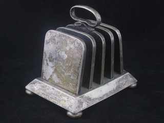 A silver plated 5 bar toast rack by Hewkin & Heath