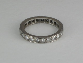 A full eternity ring set diamonds