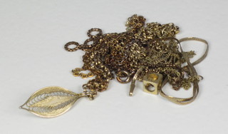 A quantity of various gold chains etc