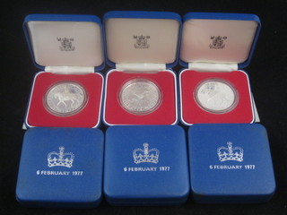 6 1977 silver proof Jubilee crowns
