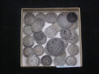 A quantity of various silver thruppences