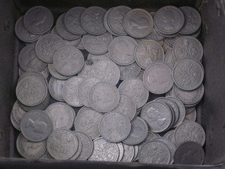 A collection of silver sixpences