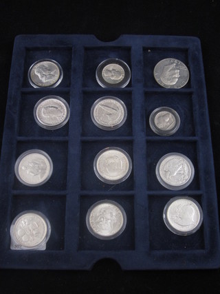 12 various American silver coins