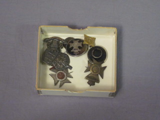 A piquet Westminster Rifles sweetheart brooch, 2 other sweetheart brooches, a silver ARP badge, an enamelled St Johns  Ambulance Association badge, a life saving Scout badge, a badge  marked Abbeville and a small nurses centenary medallion