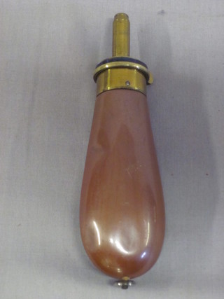 A 19th Century copper and brass shot flask by James Dixon &  Sons of Sheffield