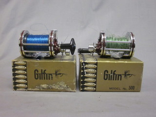 2 Gilfin model no.500 fishing reels, boxed